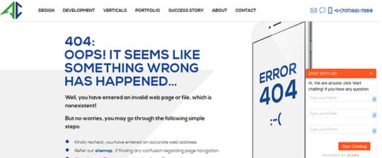 AppsChopper 404 Error Page Design