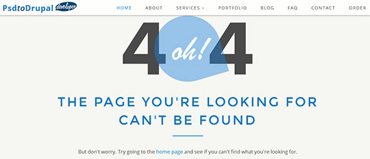PSDtoDrupalDeveloper 404 Error Page Design