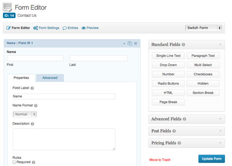 Marketing Automation Plugins for WordPress - gravity-forms
