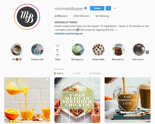 Minimalist-Baker-Instagram-account