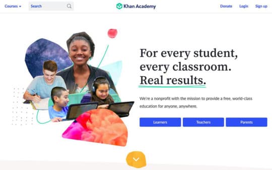 Khan-Academy-landing-page-content