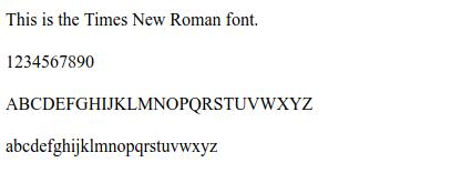 Times-New-Roman-font