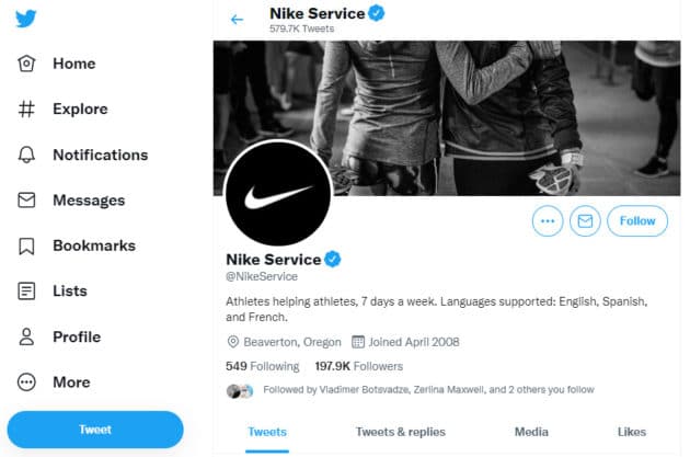 NikeService-twitter-profile