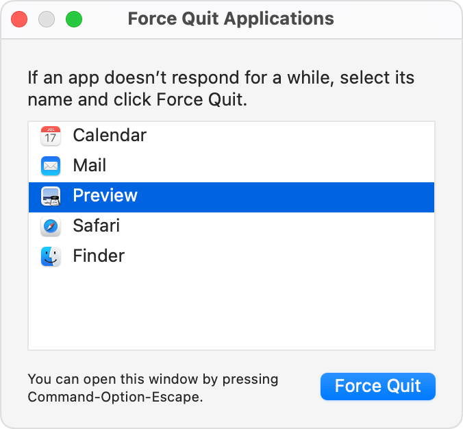 Speed up your slow macbook by force quit applications.