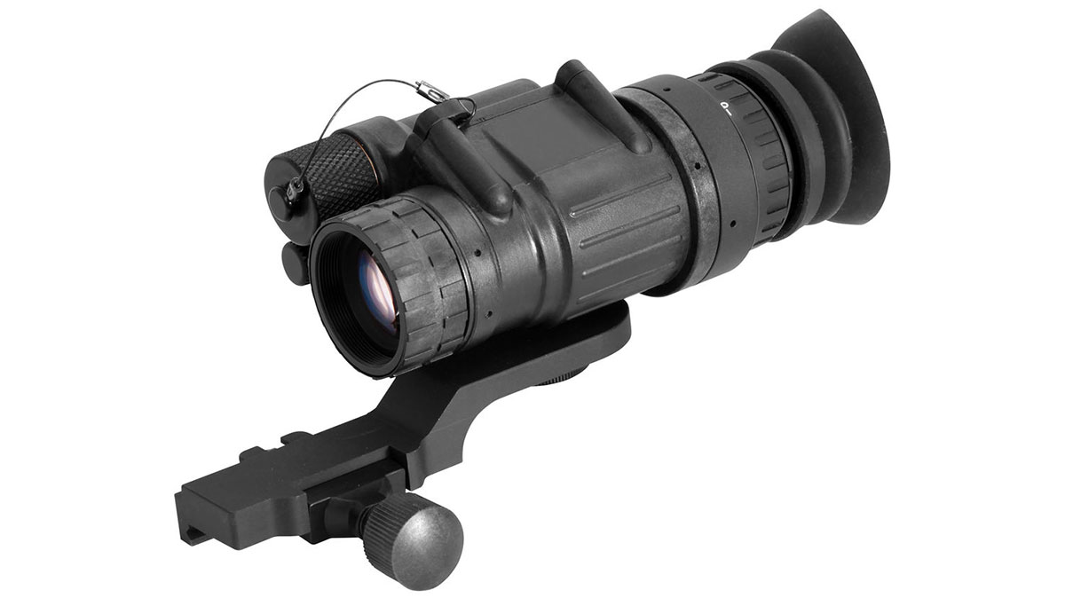 An image of an ATN night vision monocular scope on a white background.