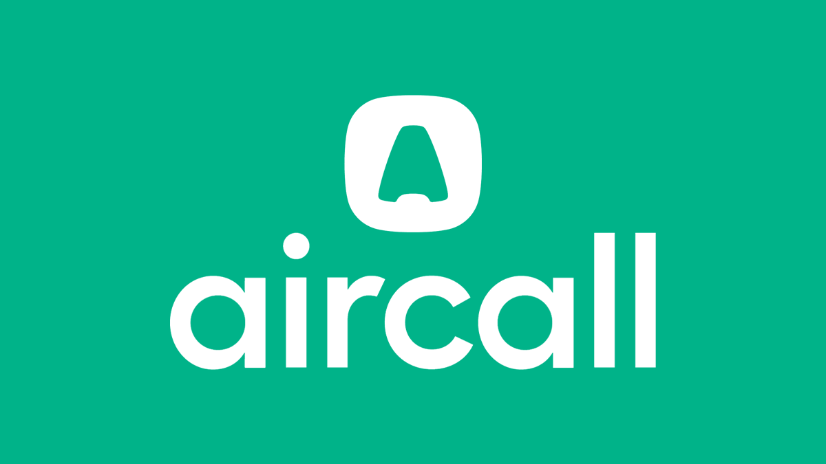 Aircall Business Phone System logo on a green background.