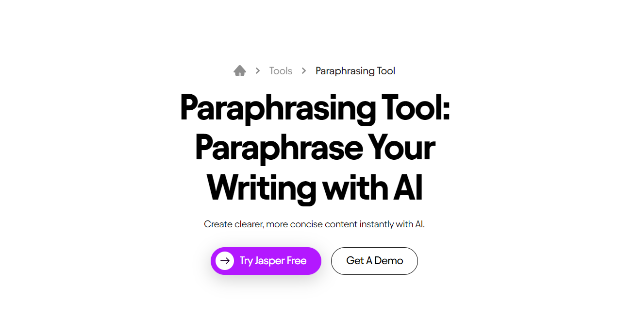 Jasper: Paraphrasing tool paraphrase your writing with ai.