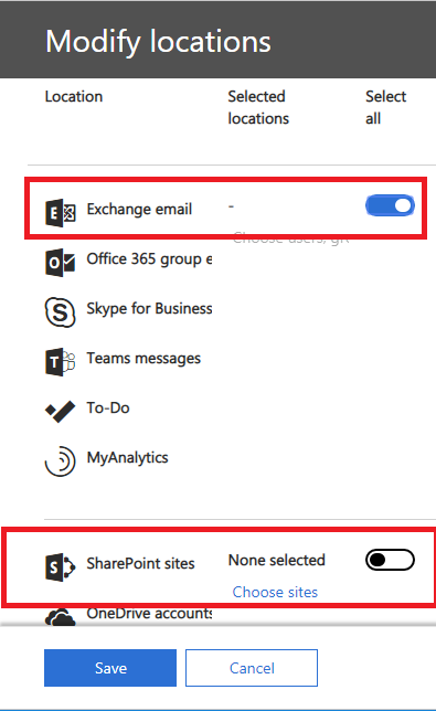 Choose the user group option to choose emails or specify the Office 365 mailboxes and you can also export SharePoint data and public folders by allowing the Public folders option.