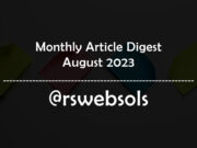 Monthly Article Digest - August 2023 - RS Web Solutions
