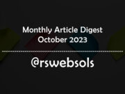Monthly Article Digest - October 2023 - RS Web Solutions