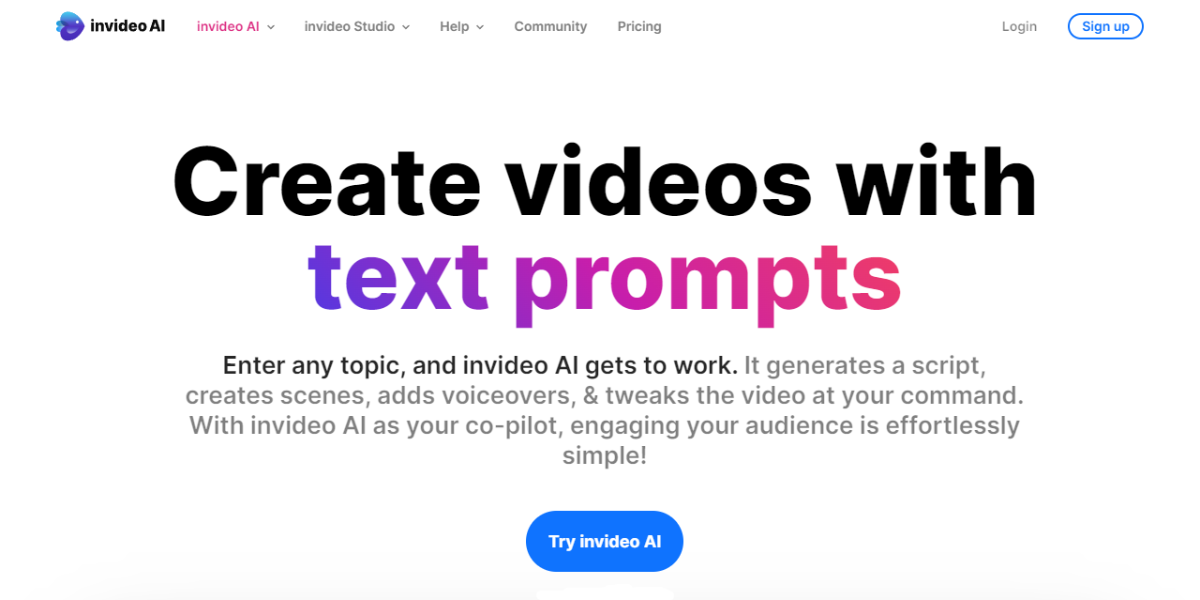 Turn-ideas-into-videos-AI-video-creator-invideo-AI-screenshot.
