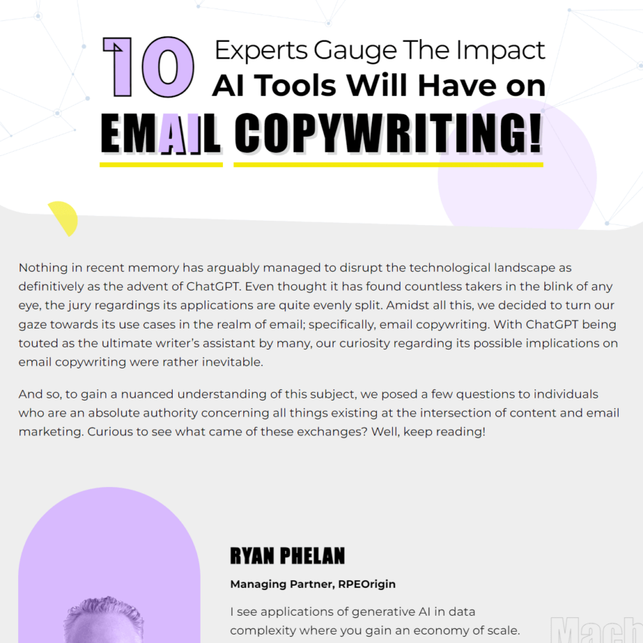 10 Experts Gauge The Impact AI Tools Will Have On EMAIL COPYWRITING! (Infographic) - Section 1